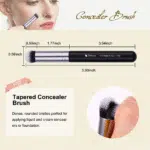 Makeup Brushes 3Pcs Foundation Contour Bronzer Brush,Concealer Brush,Blusher Powder Brush, Face Kabuki Travel Buffing Stippling Liquid Blending Makeup Brush Set Black - Image 3
