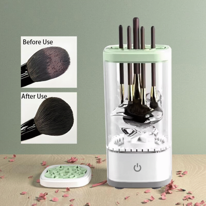 Electric Makeup Brush Cleaner Machine Ultra Fast Type-C Make up Brush Washer Automatic Energy Saving Brush Deep Cleanser Tool Quick Efficient Clean and Dry Ultra for All Size Makeup Brush - Image 4