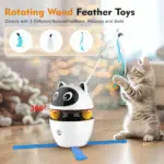 Indoor Automatic Cat Toy with Laser, Feather, and Rechargeable Features - Image 4