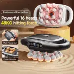 16-Head Deep Tissue Massage Gun with 30 Levels & 30 Modes, Red Light Therapy, Quiet Percussion Massager for Back, Shoulders, Legs, and Muscle Pain Relief,Relieve Fascial Inflammation Gift White Grey - Image 7