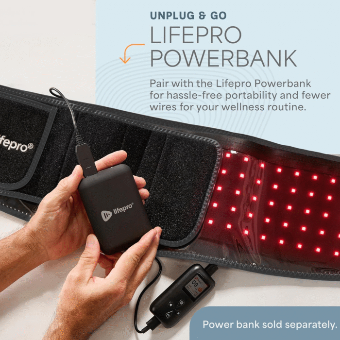 Red Light Therapy Belt - 660Nm & 850Nm near Infrared & Red Light Therapy for Body, Relaxing Muscle, Inflammation, Improve Circulation - Image 8