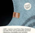 Cat Cave – Premium Felt Cat Bed for Indoor Cats, Handmade 100% Merino Wool (Aquamarine, Medium) - Image 3