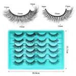 12 Pairs Faux Mink Lashes Wispy Lashes 6D Curly False Eyelashes Flully Eye Lash Extesnion Cat Eye Fake Lashes 2 Style Pack Natural Look Fake Eyelash with Tweezers for Women Girls - Image 2