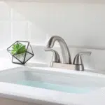 2-Handle Bathroom Sink Faucet with Drain Assembly and Supply Hose Lead-Free Cupc Lavatory Faucet Mixer Double Handle Tap Deck Mounted Brushed Nickel,13598 - Image 8