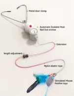 Interactive Cat Toys for Indoor Cats, 2 in 1 Automatic Laser Teaser Cat Toy, USB Rechargeable Self Play Toy for Cats and Kittens, White - Image 7