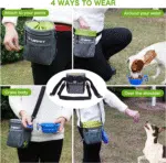 Dog Treat Pouch - 3 Ways to Wear Dog Treat Bag, Dog Training Treat Pouches for Pet Training with Clicker, Shoulder Strap, Adjustable Belt, Poop Bag Dispenser, Easily Carrying Kibble Snacks Pet Toys - Image 5