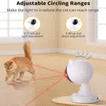 Automatic Cat Laser Toys, Interactive Laser Cat Toys for Indoor Cats/Kitty/Dogs, Cat Laser Toy Automatic White - Image 8