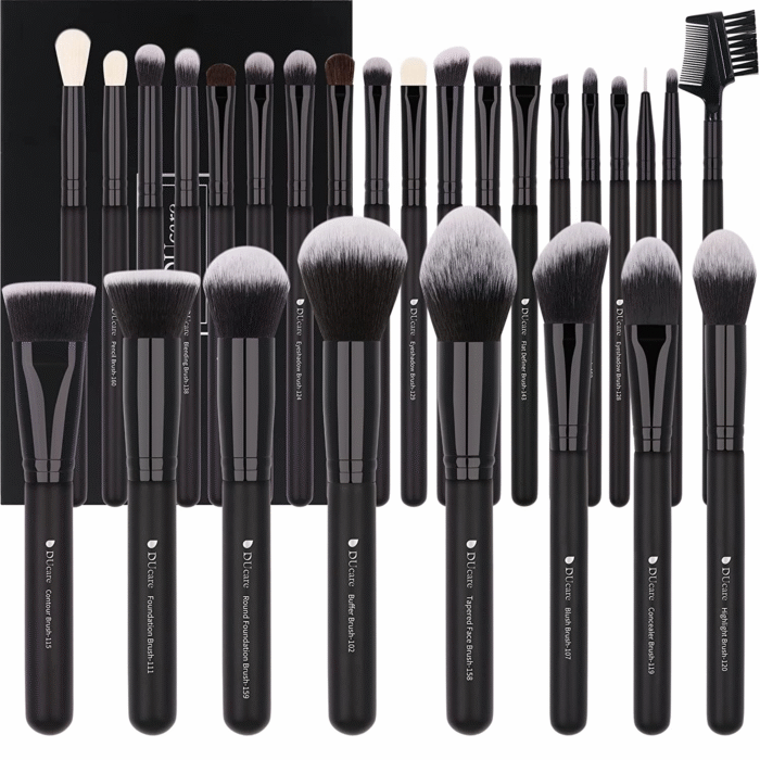 Professional Makeup Brushes Set 27Pcs Makeup Brush Set Premium Synthetic Kabuki Foundation Blending Face Powder Blush Concealers Eye Shadows Brushes - Image 1