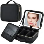 Makeup Bag with Led Mirror 3 Modes Lights Makeup Bag with Vanity Mirror with Lights Travel Makeup Case with Lighted Mirror - Image 8