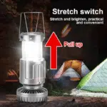 Outdoor Solar Camping Light Portable with Fan Solar Charge Hanging Tent Lamp Rechargeable Camping Flashlight Powerful Hand Lamp - Image 4