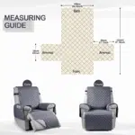 1Pc Recliner Chair Cover Water Repellant Armchairs Slipcover Living Room Sofa Couch with Elastic Strap Furniture Protector - Image 2