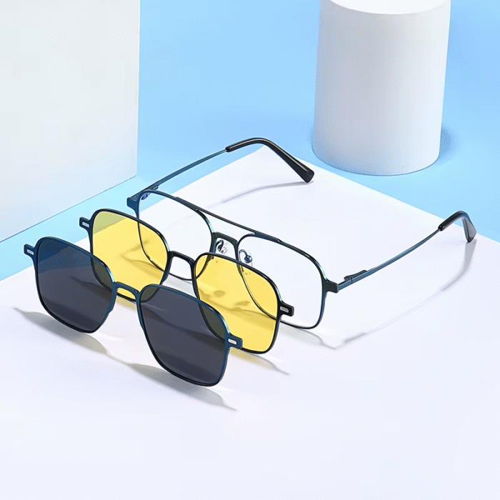 New Metal 3 in 1 Polarized Sunglasses Men Style Magnet Clip on Glasses Frame Trend 2024 Optical Computer Glasses UV400 - Image 9