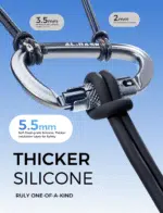 240W USB C to USB C Fast Charging Cable 6.6FT Soft Silicone – Charger Cord for iPhone 16 Pro Max, MacBook Pro/Air, iPad Pro/Air, Samsung S25/S24/S23, Switch 2 – Black - Image 6