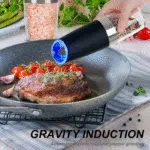 2 Piece Set Electric Salt and Pepper Grinder Set , Adjustable Coarseness Mill Grinders Stainless Steel - Image 2