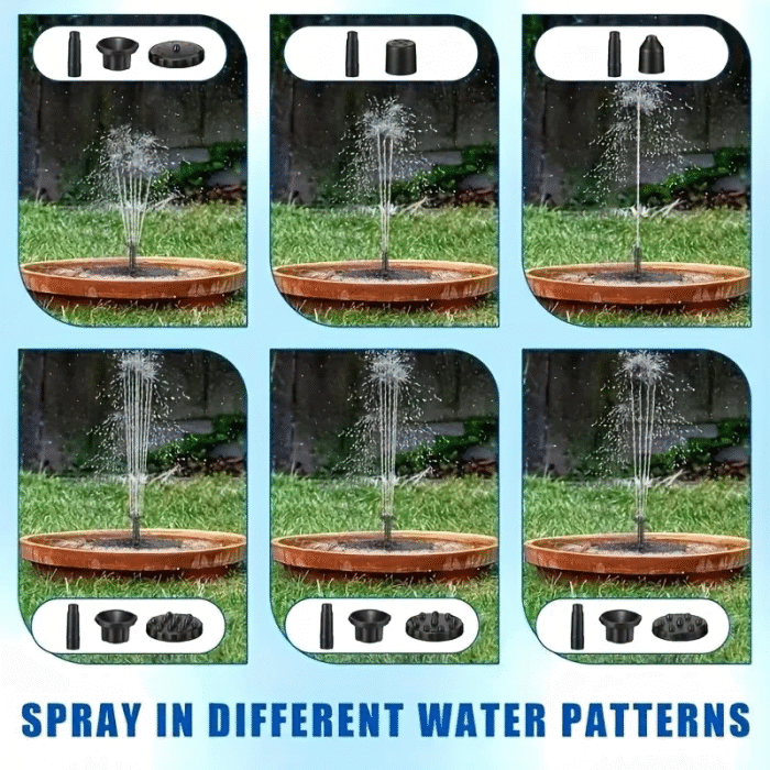 Circular Solar Fountain Pump Outdoor Swimming Pool Mini Floating Fountain Garden Courtyard Water Landscape Decoration Fountain - Image 2