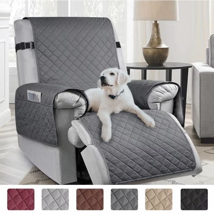 1Pc Recliner Chair Cover Water Repellant Armchairs Slipcover Living Room Sofa Couch with Elastic Strap Furniture Protector - Image 1