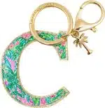 Leatherette Initial Keychain, Letter Bag Charm for Women - Image 5