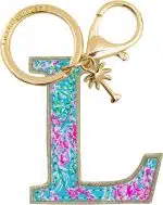 Leatherette Initial Keychain, Letter Bag Charm for Women - Image 6