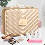Travel Makeup Case with Lighted Mirror, Rechargeable LED Makeup Mirror Travel Case with 3 Color Modes & Adjustable Brightness, Portable Makeup Storage Box for Girls, Women & Makeup Artist - Image 6