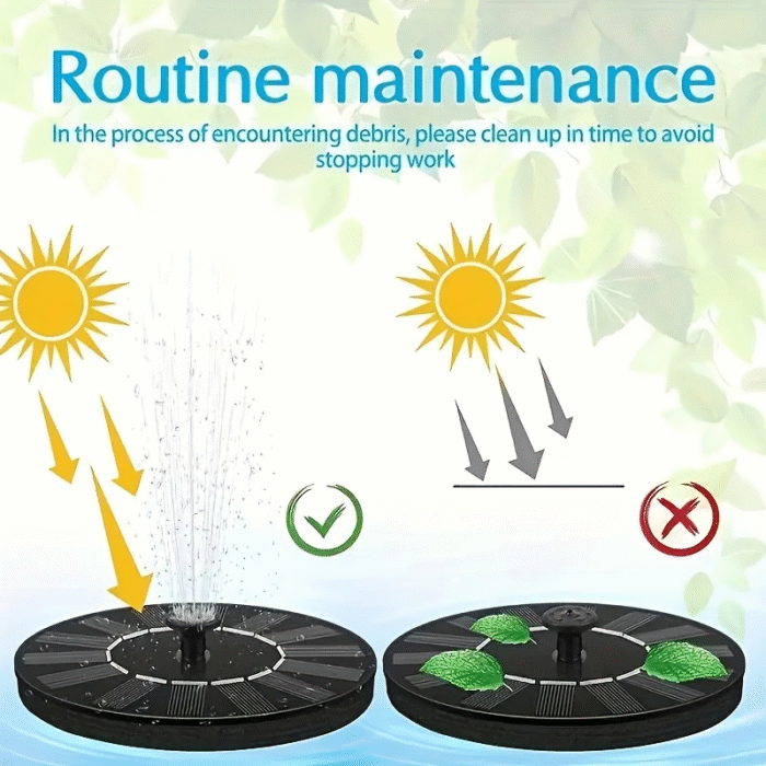 Circular Solar Fountain Pump Outdoor Swimming Pool Mini Floating Fountain Garden Courtyard Water Landscape Decoration Fountain - Image 5