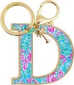 Leatherette Initial Keychain, Letter Bag Charm for Women - Image 8