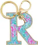 Leatherette Initial Keychain, Letter Bag Charm for Women - Image 13