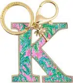 Leatherette Initial Keychain, Letter Bag Charm for Women - Image 11