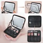 Makeup Bag with Led Mirror 3 Modes Lights Makeup Bag with Vanity Mirror with Lights Travel Makeup Case with Lighted Mirror - Image 6