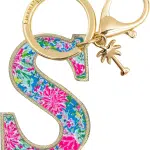 Leatherette Initial Keychain, Letter Bag Charm for Women