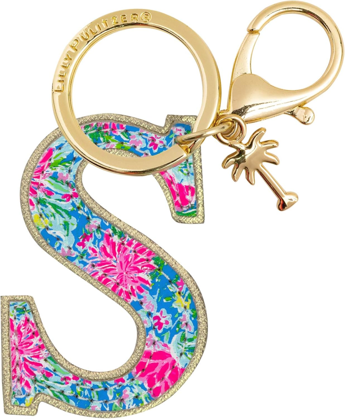 Leatherette Initial Keychain, Letter Bag Charm for Women - Image 1