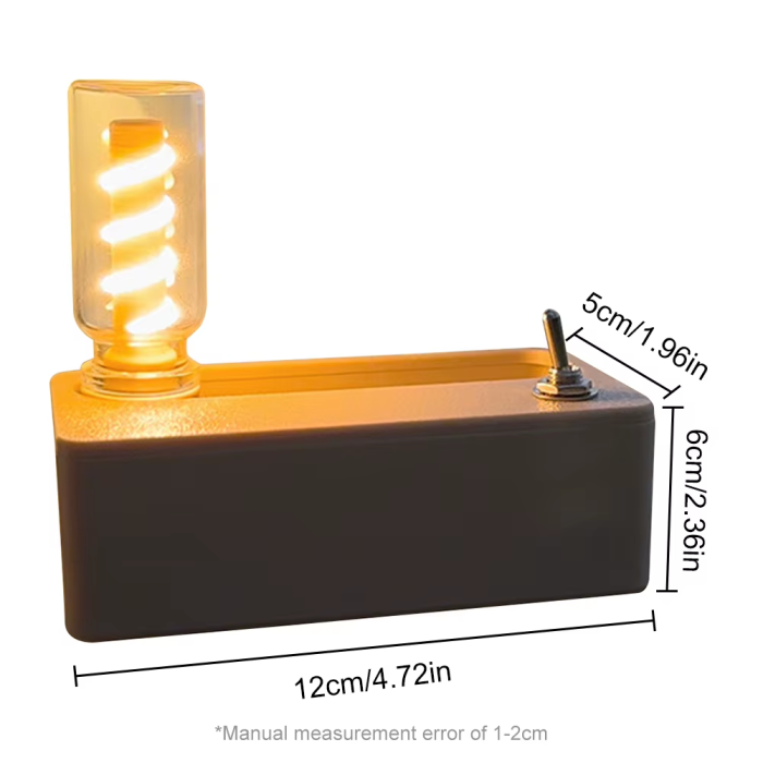 Mechanical Flip Magnetic Night Light – Stress Relief Ambient Lamp with Rechargeable Battery, Wooden Table Ornament for Bedroom & Camping - Image 6