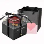 Eternal Rose with Necklace Earrings Set Birthday Gifts for Women Mom Preserved Real Flowers Mothers Day Valentines Day Gifts Anniversary Jewelry Sets for Women Grandma Wife Girlfriend Her (Red) - Image 8