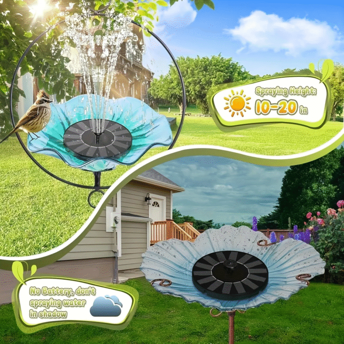 Circular Solar Fountain Pump Outdoor Swimming Pool Mini Floating Fountain Garden Courtyard Water Landscape Decoration Fountain - Image 4