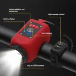 ABMO Bike Light and Horn 2-In-1 Set for Night Riding, Night Cycling Flashlight Accessories, 4 Light Modes, Ipx5 Black - Image 2