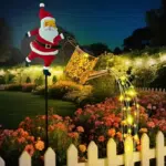 New Santa Claus Lantern Solar Luminous Water Bottle Hollow Outdoor Courtyard Decoration Metal Craft - Image 6