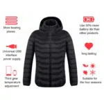 Men’s Winter Heated Jacket 2026 – USB Electric Cotton Thermal Coat - Image 6