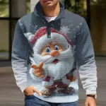 Men’s Christmas Santa Zip Sweatshirt – Winter Casual Pullover - Image 19