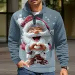 Men’s Christmas Santa Zip Sweatshirt – Winter Casual Pullover - Image 12