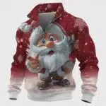 Men’s Christmas Santa Zip Sweatshirt – Winter Casual Pullover - Image 2