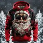 Men’s Christmas Santa Claus Hoodie – Fashion Casual Holiday Sweatshirt with Front Pocket | Winter Streetwear