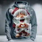 Men’s Christmas Santa Zip Sweatshirt – Winter Casual Pullover - Image 18