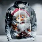 Men’s Christmas Santa Zip Sweatshirt – Winter Casual Pullover - Image 16