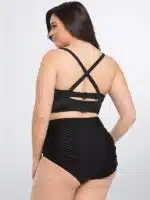 Women’s Plus Size High-Waist Bikini Swimsuit Set - Image 4