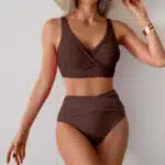 Women’s High-Waist Two-Piece Bikini Swimsuit Set - Image 2