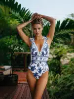 Women’s Printed Swimsuit & Pleated Skirt Set - Image 5