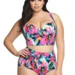 Women’s Plus Size High-Waist Bikini Swimsuit Set