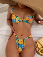 Women's Floral Print Steel Underwire Bikini Swimsuit - Image 2