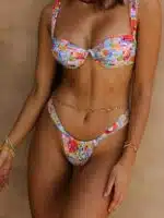 Women's Floral Print Steel Underwire Bikini Swimsuit - Image 4