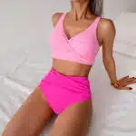 Women’s High-Waist Two-Piece Bikini Swimsuit Set - Image 4