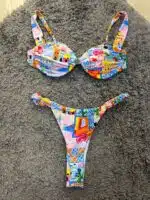 Women's Floral Print Steel Underwire Bikini Swimsuit - Image 5